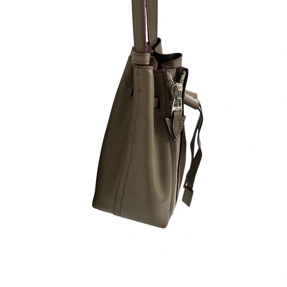 ELENA GHISELLINI Leo Bucket Bag, Light Biege